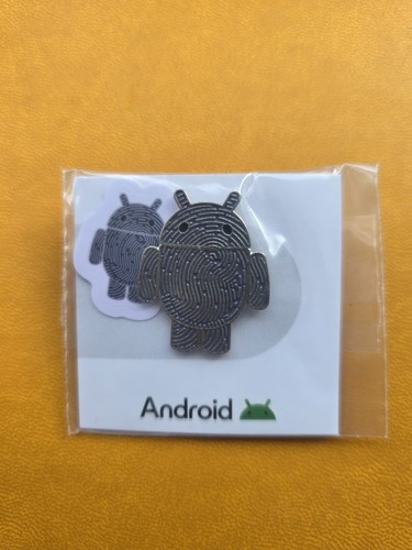 Google android collectible pin - google,